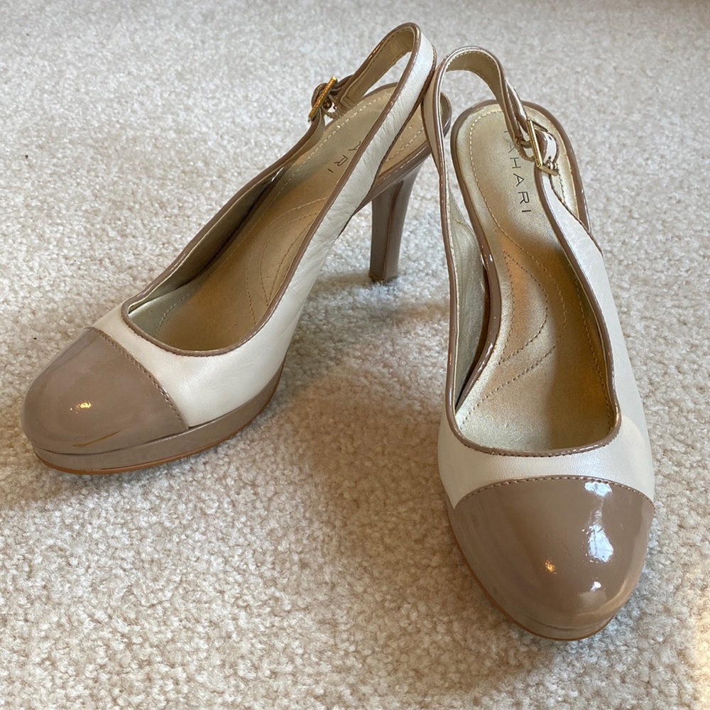 Tahari sling back heels